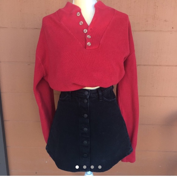 Vintage LL Bean Button Up Henley Pullover - Picture 1 of 4